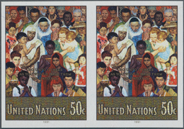 Vereinte Nationen - New York: 1991, Definitive Issue 50c. ‚The Golden Rule By Norman Rockwell‘ IMPER - Autres & Non Classés