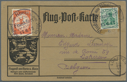 Flugpost Deutschland: 1912, Flugpost Rhein Main. SST "Frankfurt/Main 17.6.12" Mit Mi. 85 Und Mi. II - Poste Aérienne & Zeppelin