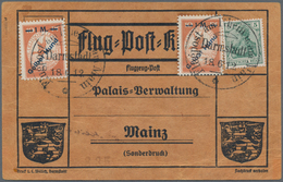 Flugpost Deutschland: 1912. Scarce Pioneer Gelber Hund - Yellow Dog Airplane Post From Darmstadt, Wi - Airmail & Zeppelin