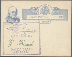 Flugpost Europa: 1912, Great Britain, 'Daily Mail' Pioneer Flights: Penny Postage Jubilee Postcard W - Altri - Europa