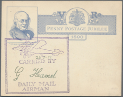 Flugpost Europa: 1912, Great Britain, 'Daily Mail' Pioneer Flights: Penny Postage Jubilee Postcard W - Andere-Europa