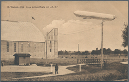 Zeppelinpost Deutschland: 1910, Zwei Dekorative Ansichtskarten: Parseval-Luftschiff VI, Karte Ab Kie - Poste Aérienne & Zeppelin