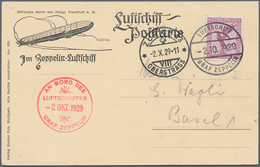 Zeppelinpost Deutschland: 1929, LZ 127/4.SCHWEIZFAHRT/Abwurf "ZÜRICH 13 OBERSTRASS 2.X.29-11": Lufts - Luft- Und Zeppelinpost