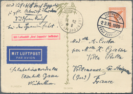 Zeppelinpost Deutschland: 1929, SPANIENFAHRT Zur Weltausstellung: Bordpostkarte 23.10.29 (Type II), - Poste Aérienne & Zeppelin
