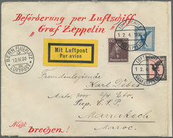 Zeppelinpost Deutschland: 1930, ZEPPELIN SCHWEIZFAHRT Vom 12.4. Mit Bordstempel Via Bern An Fremdenl - Luchtpost & Zeppelin