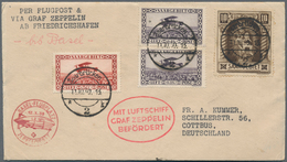 Zeppelinpost Deutschland: 1930, SAAR/LANDUNGSFAHRT NACH BERN U. BASEL: Vertragsstaatenbrief FHFN-BAS - Luft- Und Zeppelinpost