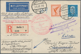 Zeppelinpost Deutschland: 1932, Erster Postflug Berlin - Saloniki - Athen, Brief Ab Berlin 1.5.32 Na - Luchtpost & Zeppelin