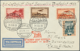 Zeppelinpost Deutschland: 1933, SAAR, ILLINGEN 1100 JAHRE: Aufgabe-Sonderstempel Zur Zeppelin ROMFAH - Luchtpost & Zeppelin