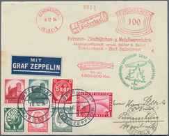 Zeppelinpost Deutschland: 1934, LZ 127 Weihnachtsfahrt: Boardpost-Luxusbrief Mit Stempel "d" Und Bor - Luchtpost & Zeppelin