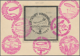 Zeppelinpost Deutschland: 1937, DEUTSCHLANDFAHRT, Abwurf Köln: Bordpostkarte M. Ausfall- Und Bestäti - Luft- Und Zeppelinpost
