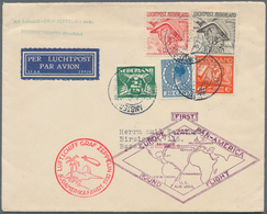 Zeppelinpost Europa: 1930, Niederlande, Südamerikafahrt, Großartiger Rundfahrtbrief FHFN - FHFN Mit - Andere-Europa