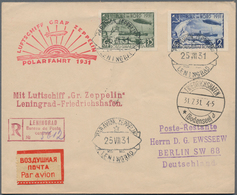 Zeppelinpost Europa: 1931 (18th July), Polar Flight With Imperf. RUSSIA Zeppelin Set On Registered P - Europe (Other)
