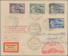 Zeppelinpost Europa: 1931, 30 K To 2 P Complete Set Zeppelin-stamps On Cover ZEPPELIN POLARFAHRT Fro - Europe (Other)