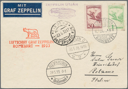 Zeppelinpost Europa: 1933. UNGARN/ITALIENFAHRT, Abwurf "Livorno CORRISPONDENZE 29.5.33" (ASt), Zulei - Andere-Europa