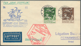 Zeppelinpost Europa: 1933, DÄNEMARK/7.SAF.1933: Vertragsstaatenbrief Mit 1 Kr. Flugmarken-Höchstwert - Andere-Europa