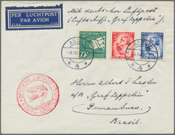 Zeppelinpost Europa: 1935, NIEDERLANDE / 1. SAF 1935, Luxus Nachbringeflugbrief über Berlin ("a") Mi - Andere-Europa