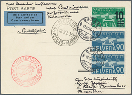 Zeppelinpost Europa: 1935, SCHWEIZ / LZ 127 1. PENDELFAHRT: Tolle Karte über Stuttgart Mit Lufthansa - Andere-Europa