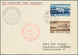 Zeppelinpost Europa: Sudetenlandfahrt 1938, Karte Ab Basel 29.11. Mit 90 Rp. In MiF Mit Rein Schweiz - Sonstige - Europa