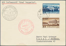 Zeppelinpost Europa: Sudetenlandfahrt 1938, Karte Ab Basel 29.11. Mit 90 Rp. In MiF Mit Rein Schweiz - Europe (Other)