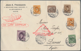 Zeppelinpost Übersee: 1931, PALÄSTINA-RUNDFAHRT, SST. ALEXANDRIA: Brief Mit Seltener Frankatur Von 6 - Zeppeline