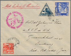 Zeppelinpost Übersee: 1936. Netherland Indies Bandoeng Cover Flown On The Hindenburg Zeppelin Airshi - Zeppelin