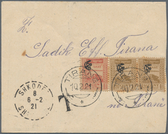 Albanien - Portomarken: 1921, Unfranked Letter From "SHKODER 6.2.21" To Tirana With Arrival Mark 7.2 - Albanie