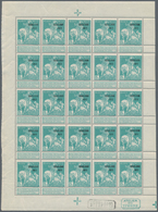 Belgien: 1911, Caritas Issue (type Lemaire) 5c. Greenish-blue With Opt. ‚CHARLEROI 1911‘ Complete Sh - Autres & Non Classés