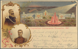 Belgien - Ganzsachen: 1879, 5c Green Postal Stationery Souvenir Postcard Of "Expos. Univers. Bruxell - Sonstige & Ohne Zuordnung