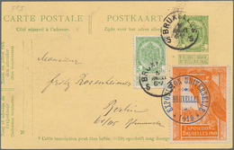 Belgien - Ganzsachen: 1910, 5c Green Postal Stationery Souvenir Postcard Of "Expos. Univers. Bruxell - Autres & Non Classés