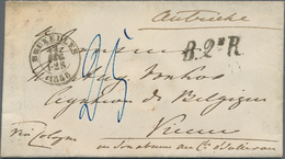 Belgien - Stempel: 1858, Tiny Cover From Bruxelles To Vienna With Double-circle And Straight Line "B - Altri & Non Classificati