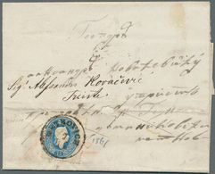 Bosnien Und Herzegowina: 1861, Entire Letter From MOSTAR To Triest, Carried Privately To Metkovic (C - Bosnie-Herzegovine
