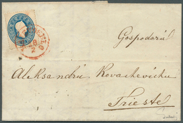Bosnien Und Herzegowina: 1862, Entire Letter From BRCKO 17 Febr. To Triest, Carried Privately To RAJ - Bosnie-Herzegovine