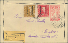 Bosnien Und Herzegowina - Ganzsachen: 1917, 15 H Card Letter With Additional Franking By 10 And 15 H - Bosnien-Herzegowina