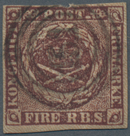 Dänemark: 1853 Numeral Handstamp "151" Of BÜREN Used On Fire R.B.S. Blackish-brown, Thiele II, Plate - Neufs