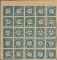 Dänemark: 1886 Reprint Of The 2 R.B.S. Blue On Yellowish Paper, Burelage In Type IIa, TOP LEFT CORNE - Neufs