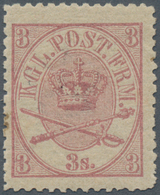 Dänemark: 1870 3c. Lilac-rose, PERF 12½, 4th Printing, MINT NEVER HINGED, With Few Little Brownish S - Unused Stamps