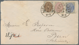 Dänemark: 1871 2s., 3s. And 8s. Used On Cover From Copenhagen To Berne, Switzerland And Tied By "KJØ - Neufs