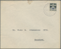 Dänemark - Färöer: 1941, 20 On 1 Öre Numeral On Domestic Letter To Thorshavn. Cover Showing Some Ope - Faroe Islands