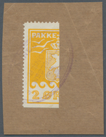 Dänemark - Grönländisches Handelskontor: 1915 'Icebear' 2 øre Yellow, Imperf At Bottom, Used BISECTE - Autres & Non Classés