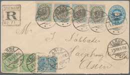 Dänemark - Ganzsachen: 1894 Destination FRENCH INDOCHINA: Postal Stationery Envelope 4 øre Used Regi - Entiers Postaux