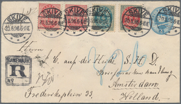 Dänemark - Ganzsachen: 1896 Postal Stationery Envelope 4 øre, Uprated 4, 8 And 2x 10 øre, And Used R - Interi Postali