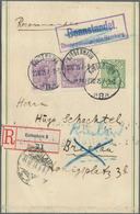 Dänemark - Ganzsachen: 1915, 5 Öre Green Postal Stationary Wrapper With Additional Franking Register - Ganzsachen