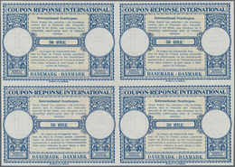 Dänemark - Ganzsachen: 1940. International Reply Coupon 50 Ore (London Type) In An Unused Block Of 4 - Postwaardestukken