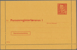 Dänemark - Ganzsachen: 1953/63 Four Unused Service Card Letters For The Personal Register, 360 M€, V - Interi Postali