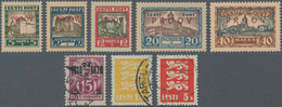 Estland: 1927/1928. City Views, Complete (5 Values), Each Value With Red Overprint "PROOV", 10M With - Estonia