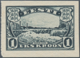 Estland: 1933. Narva Falls 1kr, Imperforated, No Gum. (G1) - Estland