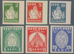 Estland: 1933/1936. Singer Festival Complete (3 Values), Imperforate, Mint, Nh, And 500 Years Brigit - Estonia