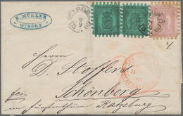 Finnland: 1867, Beautiful Folded Letter Sheet With Two Copies Of 8 Pen And 40 Pen Both Rouletted "C" - Gebruikt