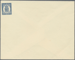 Finnland - Ganzsachen: 1860, 5 Kop. Blue Postal Stationery Cover Unused, On Reverse Flap-postmark 10 - Entiers Postaux