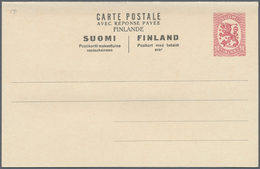 Finnland - Ganzsachen: 1921, 60 P Lilac Single Postal Stationery Card And Double Psc + Likewise 90 P - Entiers Postaux